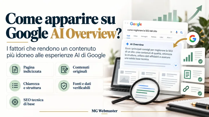 Infografica: come apparire su Google AI Overview