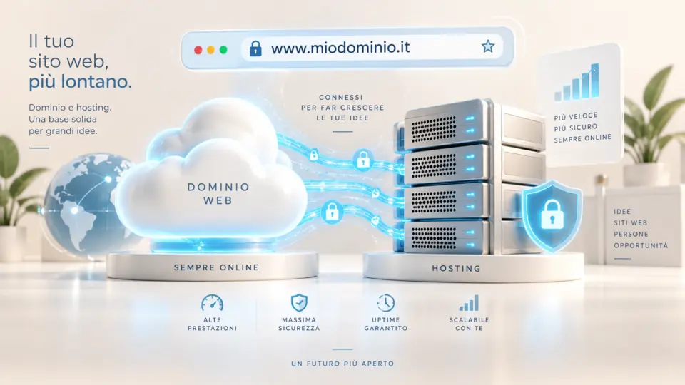 Dominio e hosting sicuro e veloce per siti web